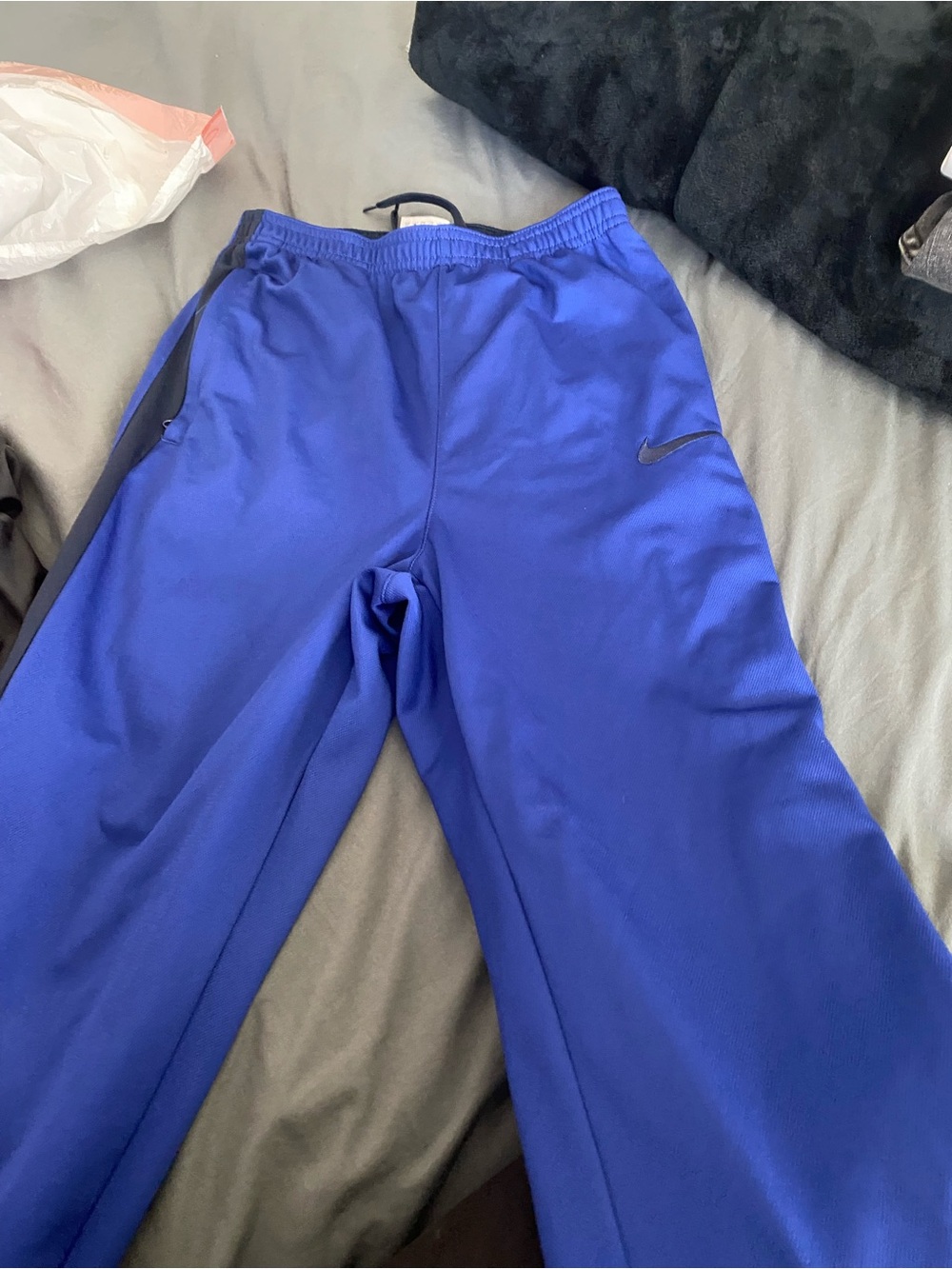 Nike Kids Blue Athletic Sweatpants with Black Accents